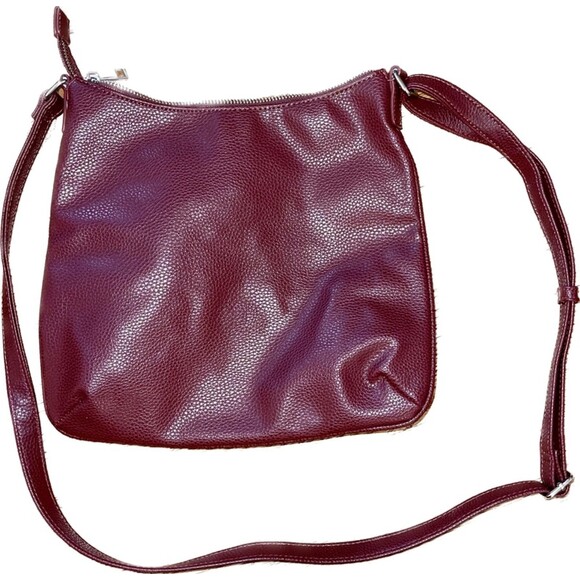 Jones New York | Burgundy Vegan Leather Crossbody Bag - Picture 2 of 8